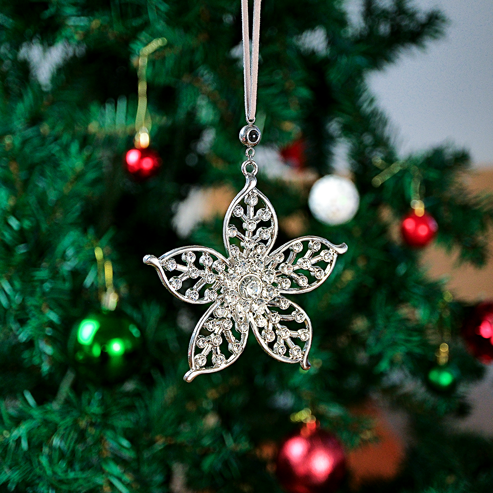 Adornos De Proyección De Fotos Personalizados Adornos De Flores Adornos Para Árboles De Navidad Regalos De Navidad - soufeeles