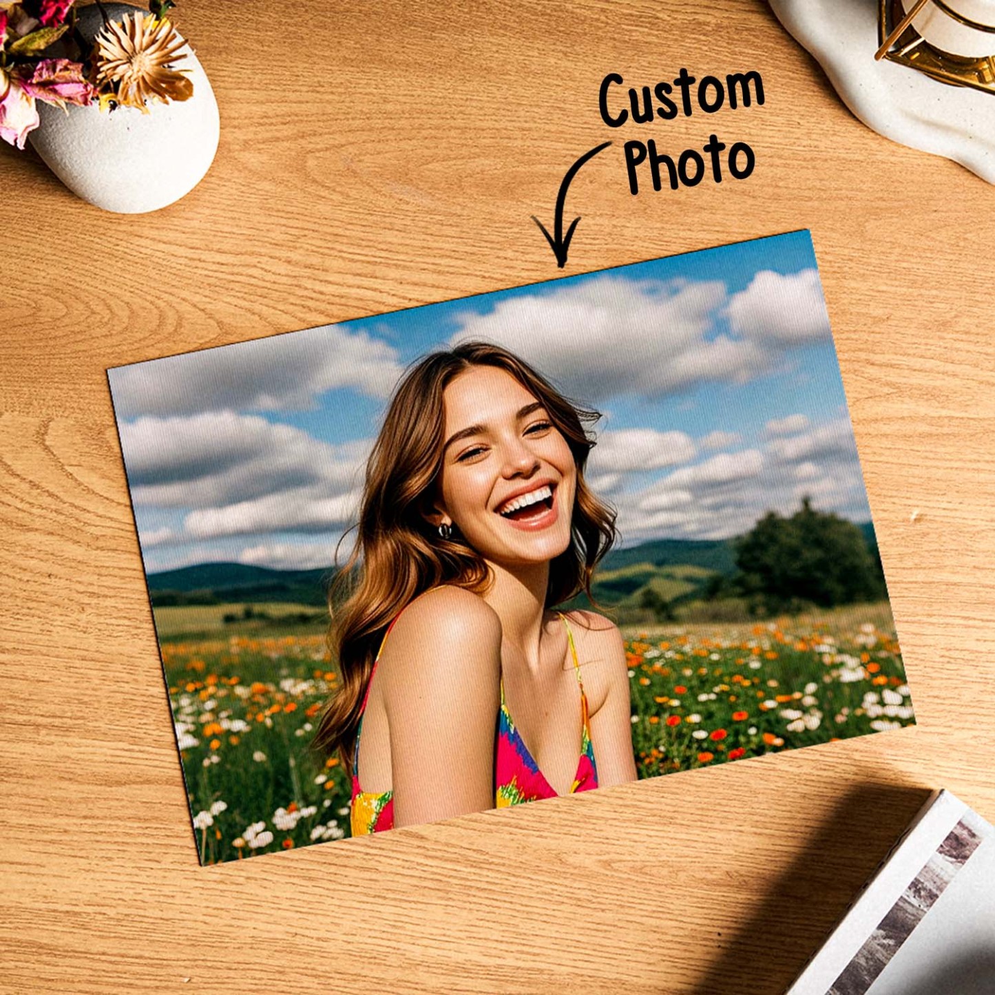 Pintura Luminosa Con Foto Personalizada, Decoración Personalizada, Regalo Conmemorativo - soufeeles