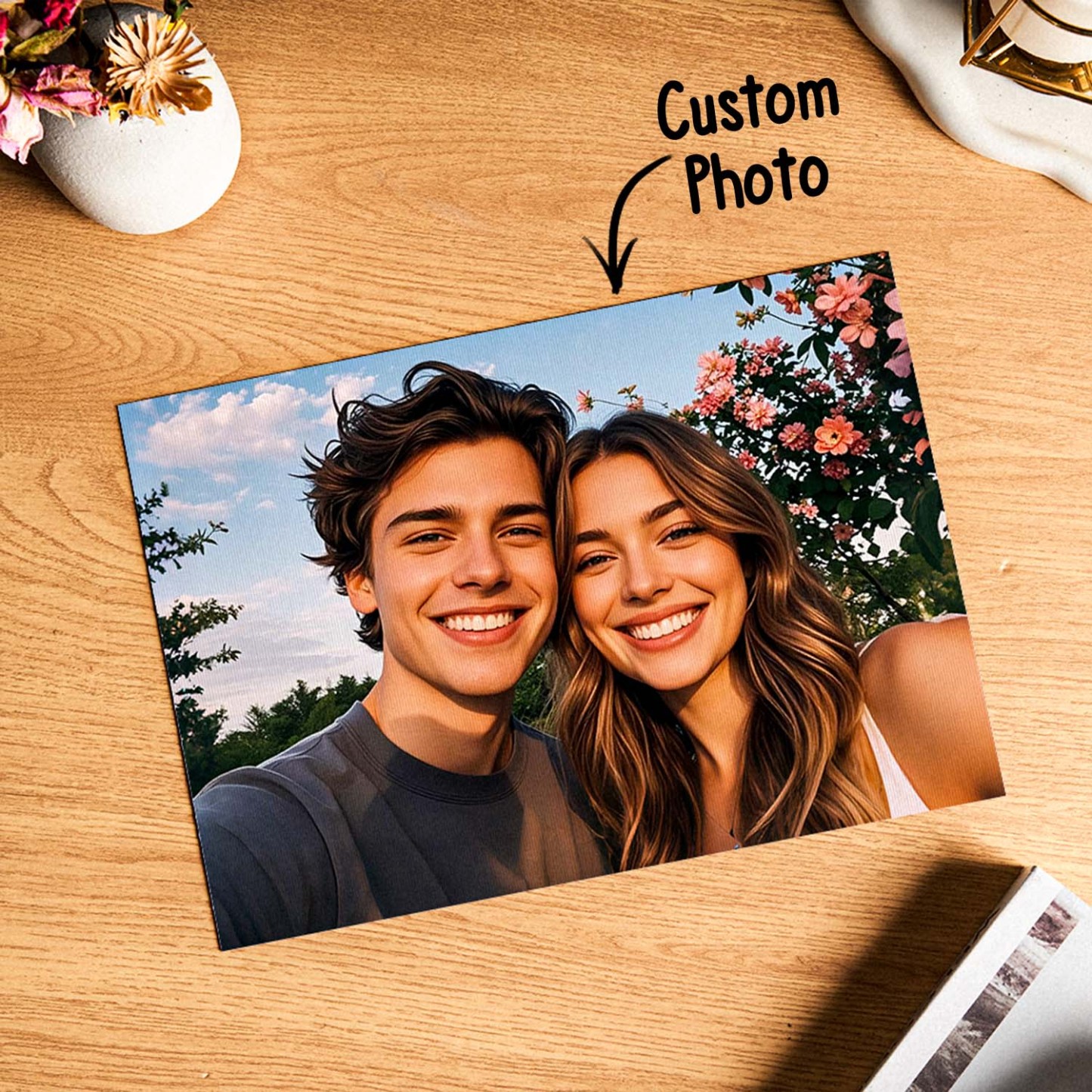 Pintura Luminosa Con Foto Personalizada, Decoración Personalizada, Regalo Conmemorativo - soufeeles