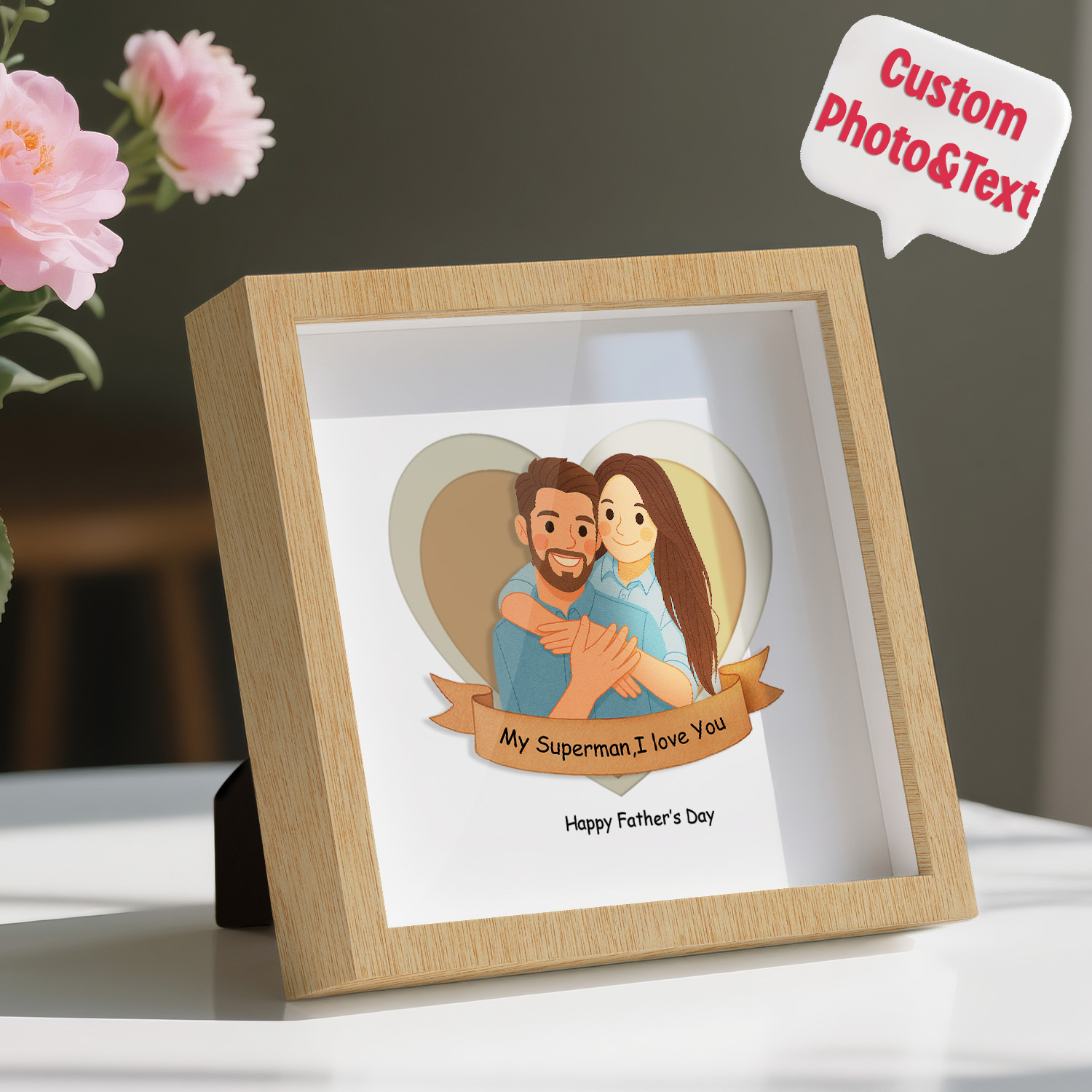 Adornos Huecos Personalizados Con Imágenes Grabadas, Decoraciones De Escritorio Personalizadas, Regalos De Aniversario - soufeeles