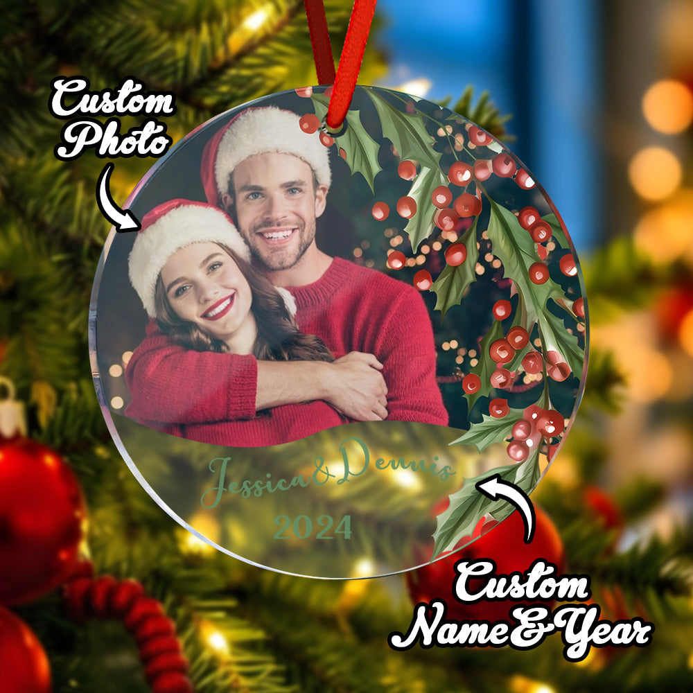Adorno Fotográfico Navideño Personalizado, Decoración Del Árbol De Navidad, Regalos Para Familiares O Amigos - soufeeles