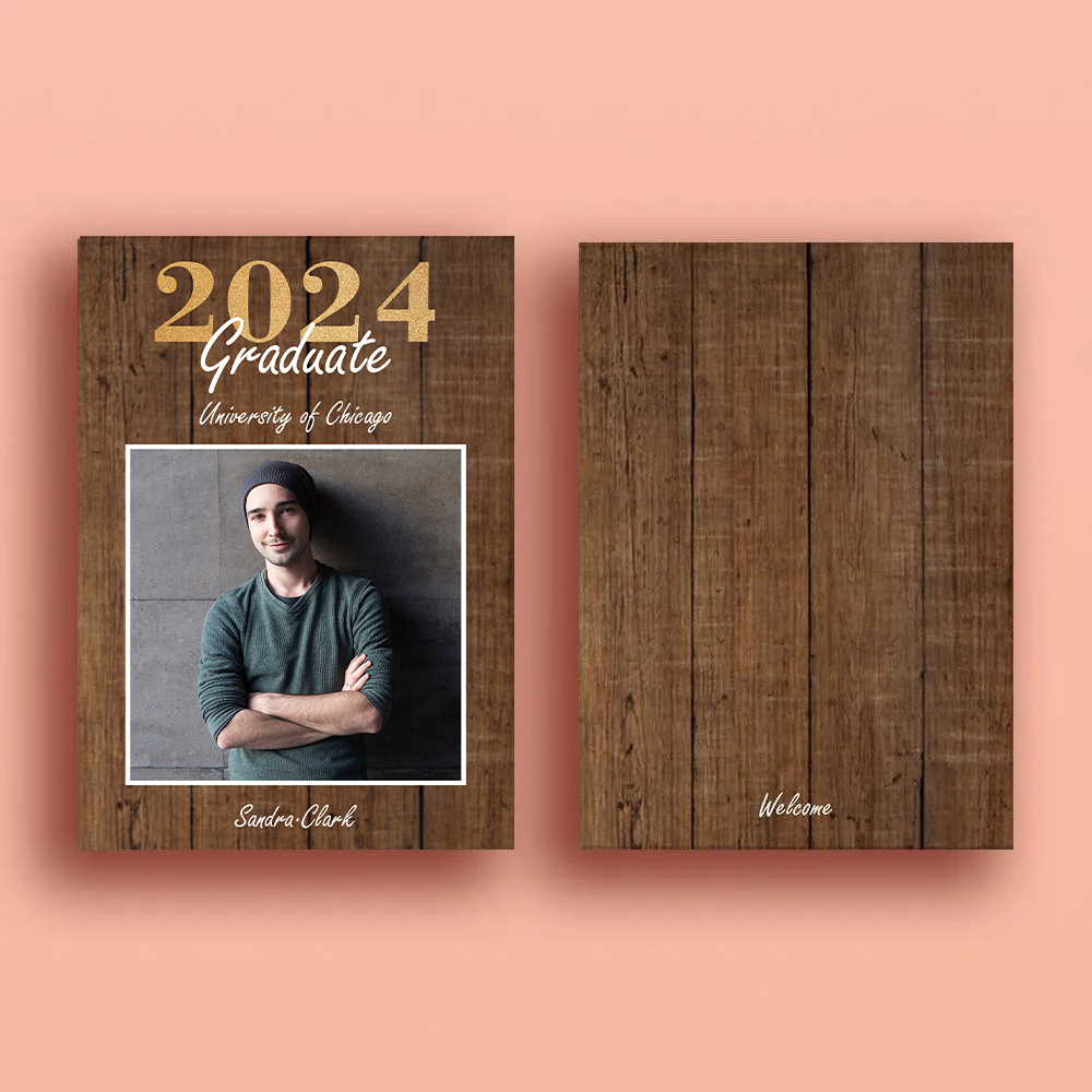 Recuerdo de Regalo de Graduación de Tarjeta de Felicitación Personalizada