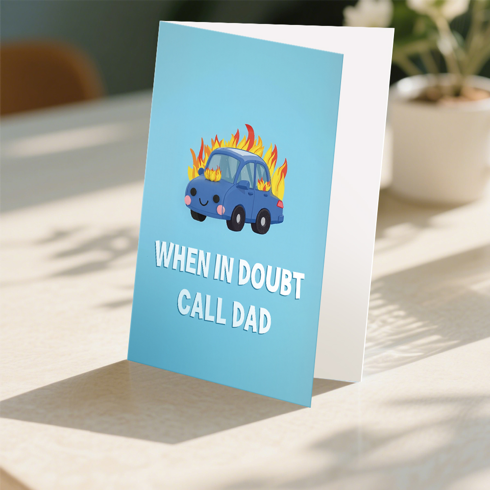 Tarjeta De Felicitación Para Llamar A Papá, Tarjeta De Regalo Para El Día Del Padre, Regalo Divertido