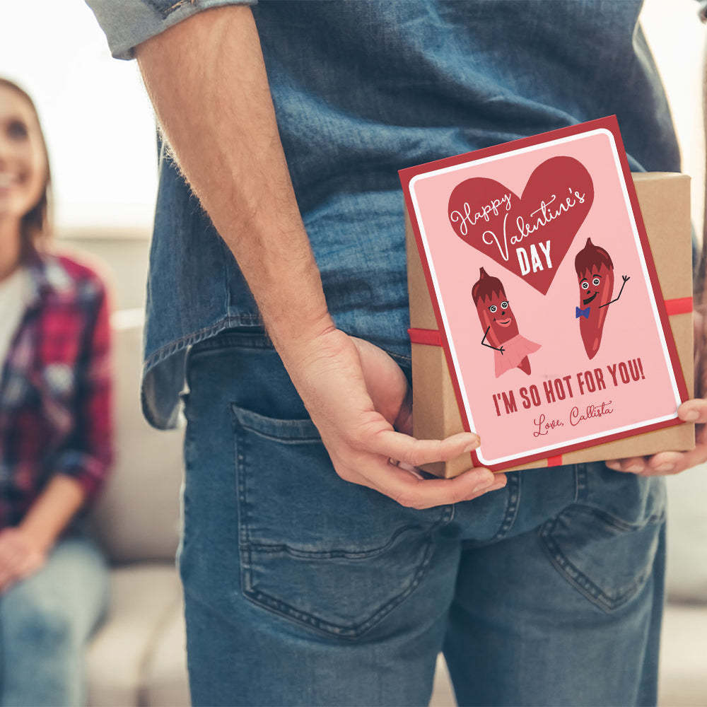 Tarjeta Divertida Del Día De San Valentín Con Pimiento Rojo Picante - soufeeles