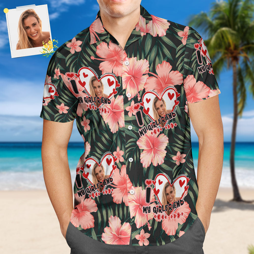 Camisa Hawaiana De Cara Personalizada Por Todas Partes Camisa Personalizada Funky Con Estampado Para Novio