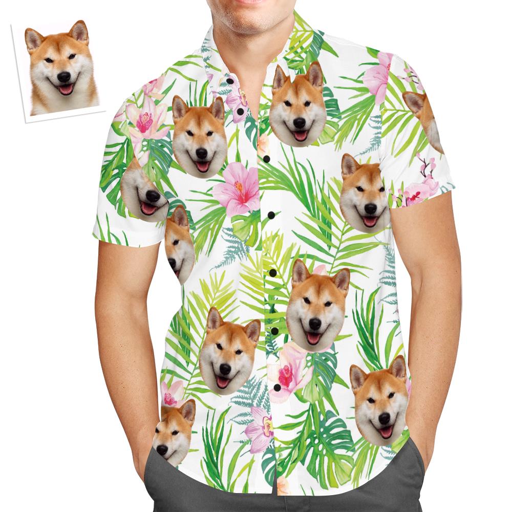 Camisa Hawaiana De Cara Personalizada Divertida Mascota Vintage Playa Camisa Regalo Para Hombres