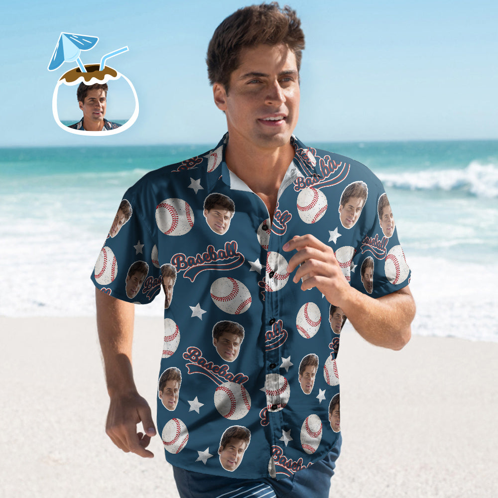 Camisa Hawaiana De Béisbol Personalizada Aloha Beach Shirt Para Hombres Regalo De Verano