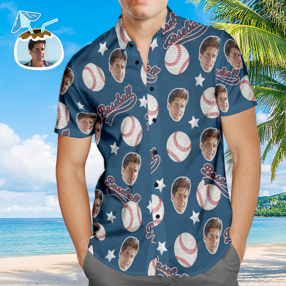 Camisa Hawaiana De Béisbol Personalizada Aloha Beach Shirt Para Hombres Regalo De Verano