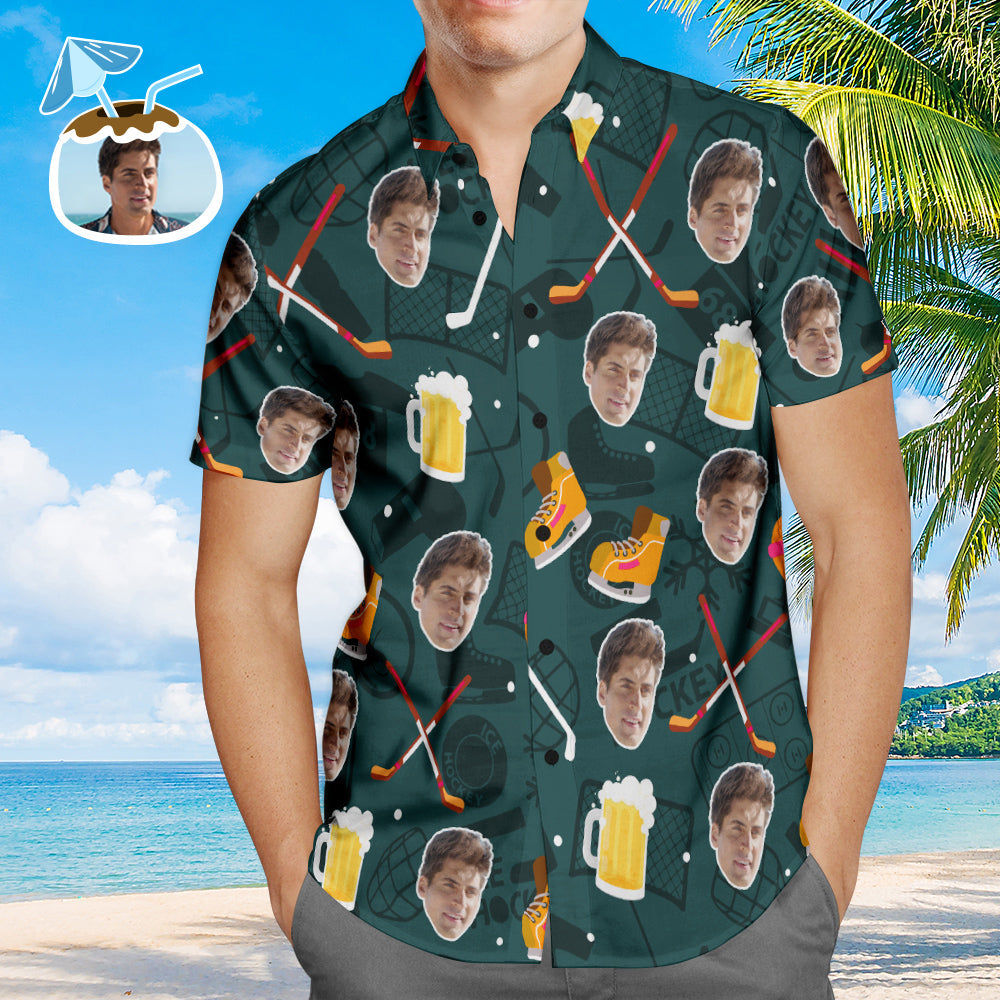 La Camisa Hawaiana De La Playa De Aloha De Las Camisas Del Hockey De Los Hombres De Encargo Para La Ropa Perfecta Del Hockey De Los Hombres