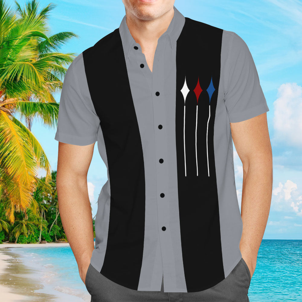 Camisas De Bolos Vintage De Los Años 50 Con Texto Personalizado Para Hombre Camisas Hawaianas Retro Clásicas Para Hombres