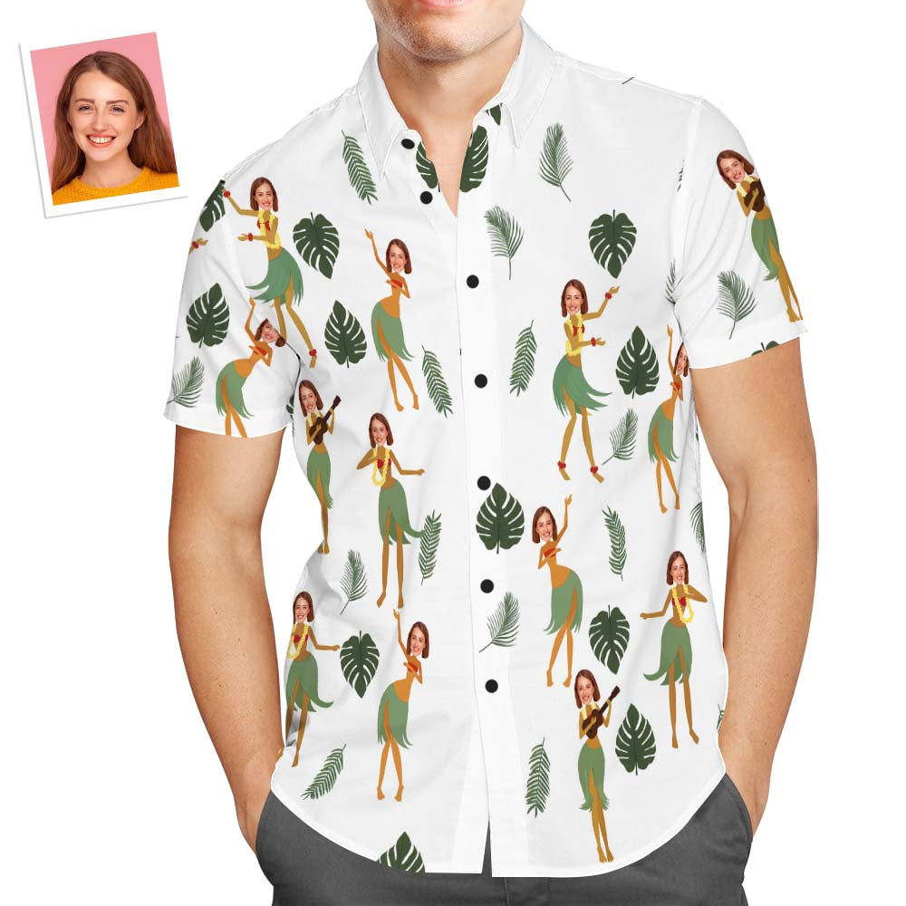 Camisa Hawaiana De Cara Personalizada Popular Para Hombre, Camisa Con Estampado Completo, Regalo De Vacaciones Para Fiesta En La Playa
