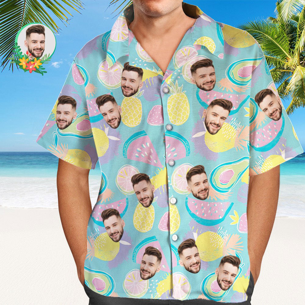 Camisa Hawaiana Personalizada Con Cara Enjoy Summer Time Camisa Aloha Con Estampado Integral Para Hombre