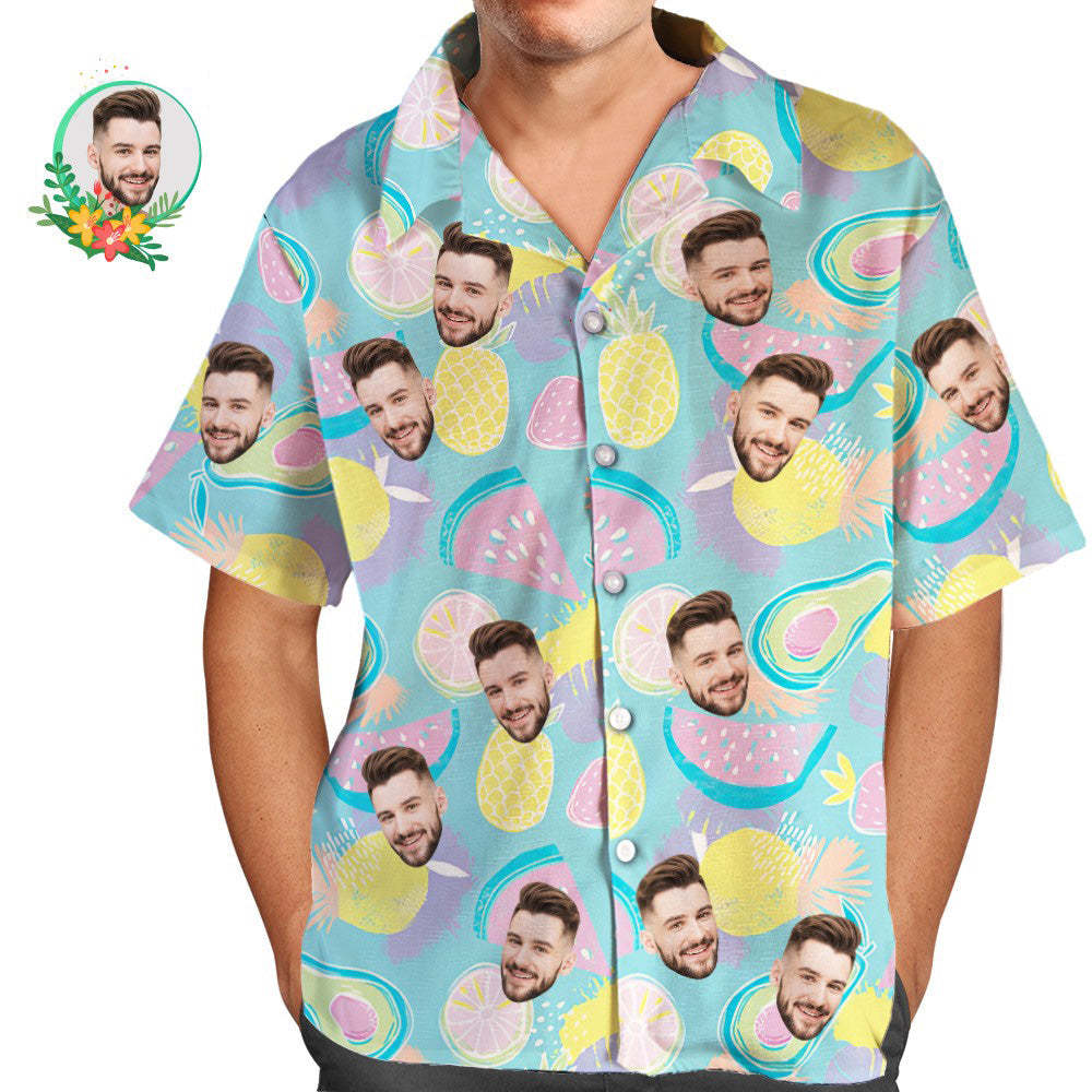 Camisa Hawaiana Personalizada Con Cara Enjoy Summer Time Camisa Aloha Con Estampado Integral Para Hombre