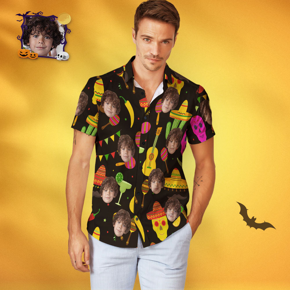Camisa Hawaiana Personalizada De Halloween Para Hombre, Camisa Hawaiana Personalizada Para Fiesta De Halloween