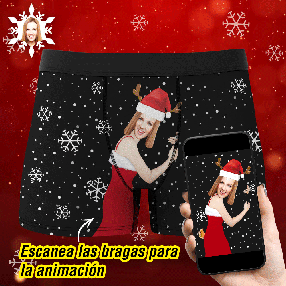 Boxers Personalizados Con Cara De Novia, Pantalones Cortos, Ropa Interior Con Foto Personalizada, Regalo De Navidad Para Hombres, Regalo Ar View
