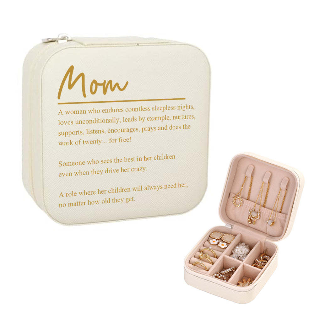 Caja De Joyería Personalizada, Organizador De Joyas Personalizado, Regalo De Almacenamiento Para Mamá - soufeeles