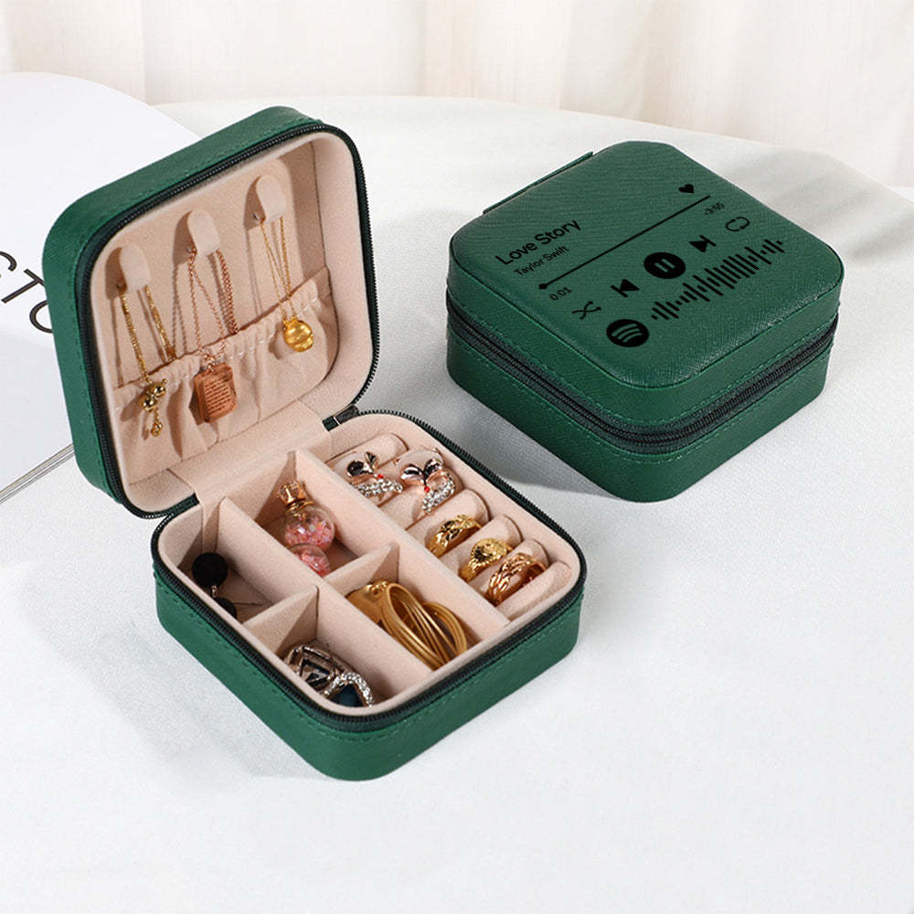 Caja De Joyería Personalizada De Spotify, Organizador De Joyas Personalizado, Regalo De Almacenamiento Para Ella - soufeeles