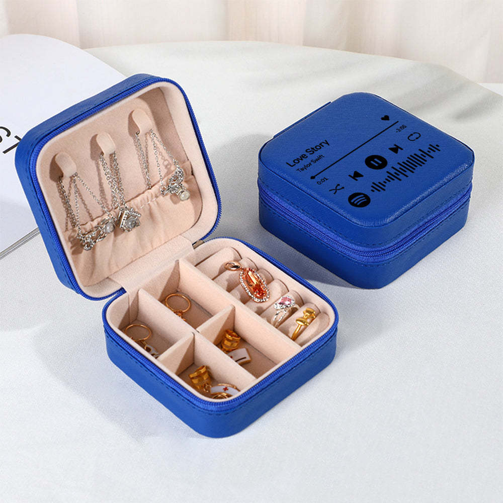 Caja De Joyería Personalizada De Spotify, Organizador De Joyas Personalizado, Regalo De Almacenamiento Para Ella - soufeeles