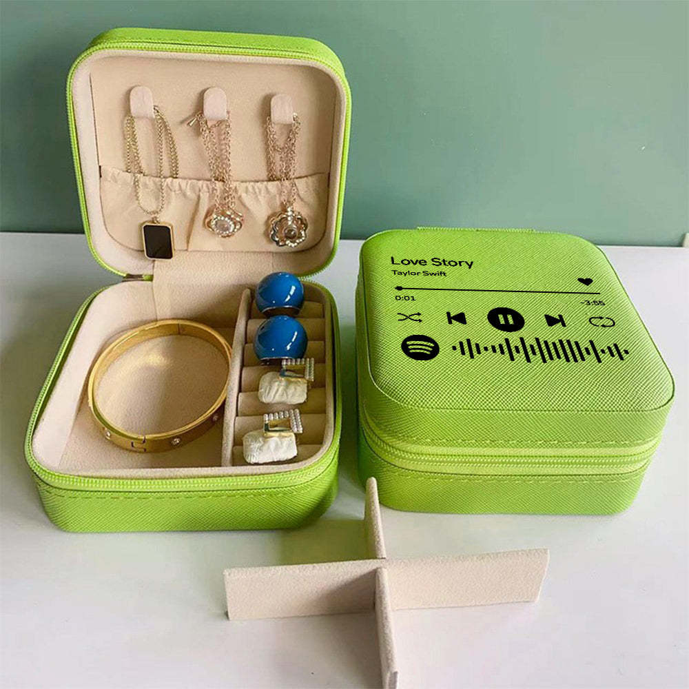 Caja De Joyería Personalizada De Spotify, Organizador De Joyas Personalizado, Regalo De Almacenamiento Para Ella - soufeeles