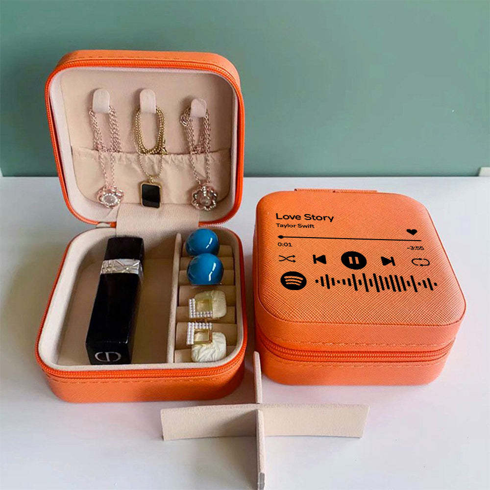 Caja De Joyería Personalizada De Spotify, Organizador De Joyas Personalizado, Regalo De Almacenamiento Para Ella - soufeeles