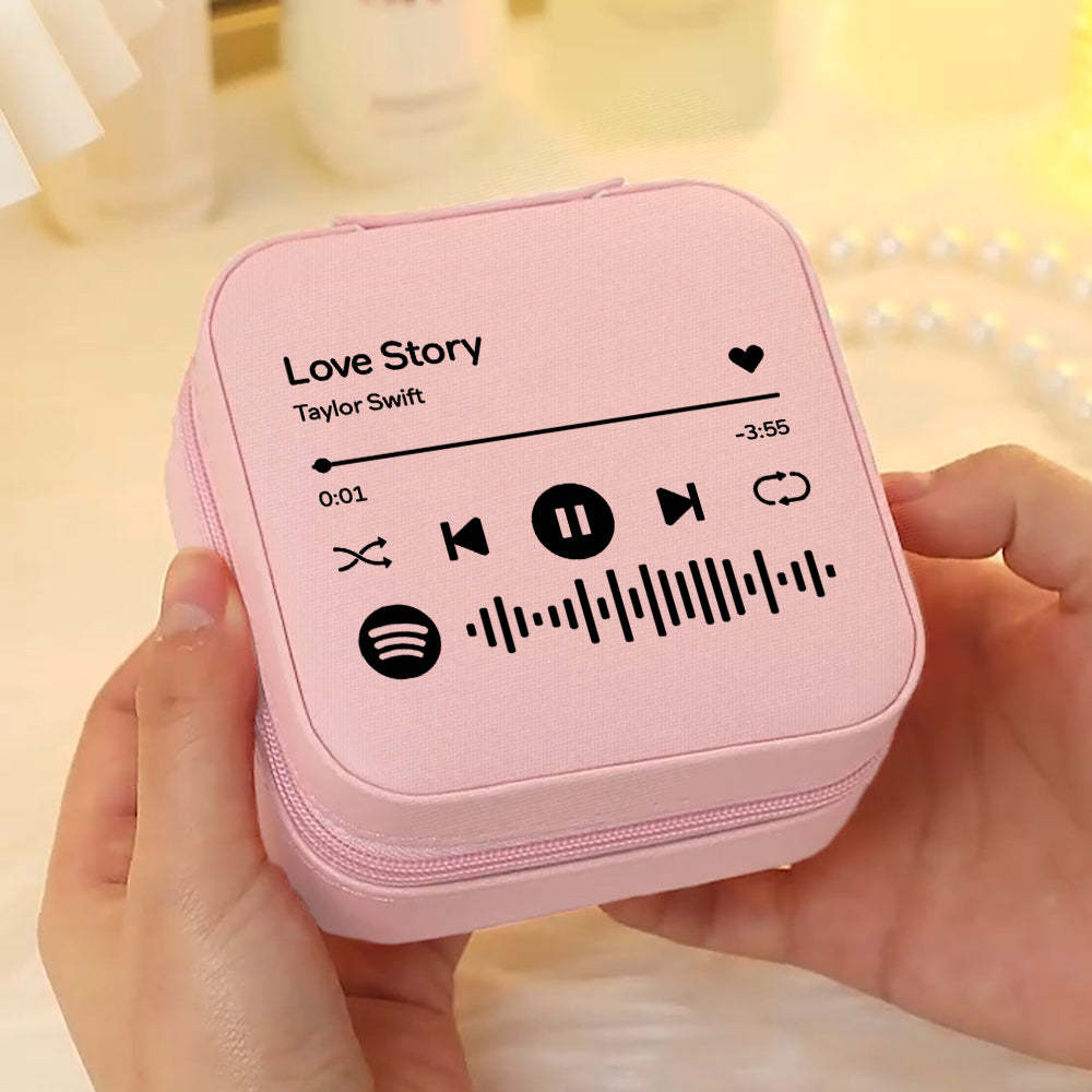 Caja De Joyería Personalizada De Spotify, Organizador De Joyas Personalizado, Regalo De Almacenamiento Para Ella - soufeeles