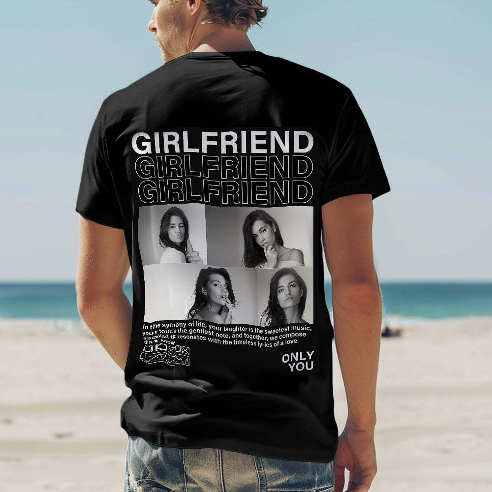 Camisetas Con Fotos Personalizadas Camiseta Con Imágenes Personalizadas Regalos De San Valentín Para Parejas - soufeeles