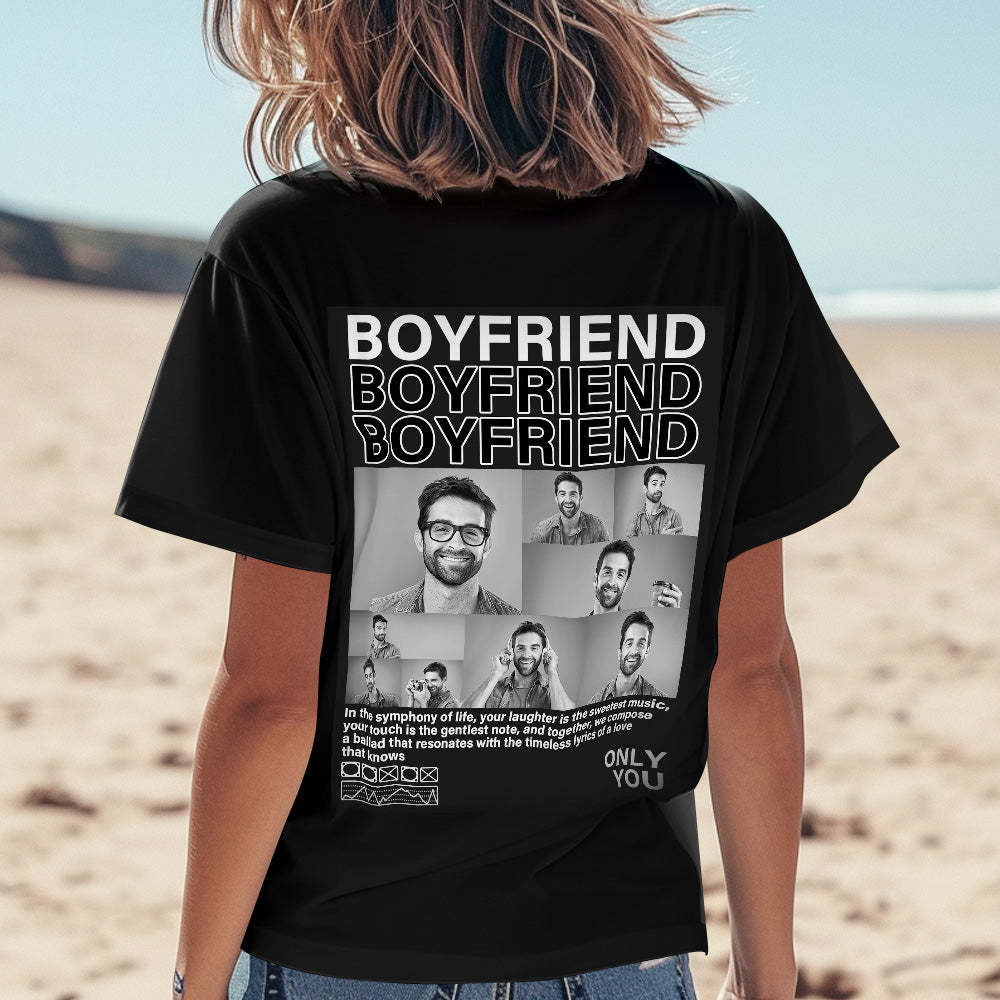 Camisetas Con Fotos Personalizadas Camiseta Con Imágenes Personalizadas Regalos De San Valentín Para Parejas - soufeeles