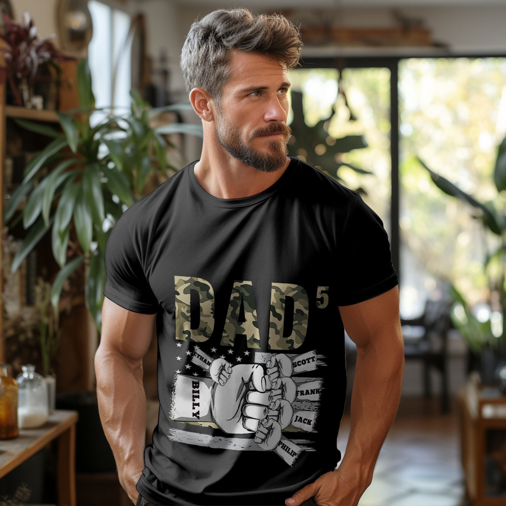 Camisas Personalizadas Para Hombre, Camisetas Con Nombre De Papá De 3, El Mejor Regalo Para El Día Del Padre - soufeeles