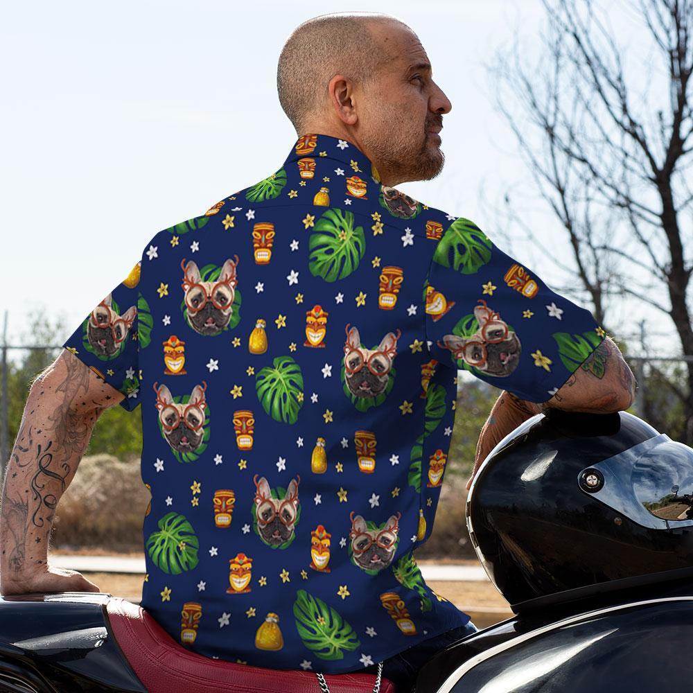 Camisas Hawaianas Personalizadas Con Cara De Perro Aloha Beach Shirt Para Hombres