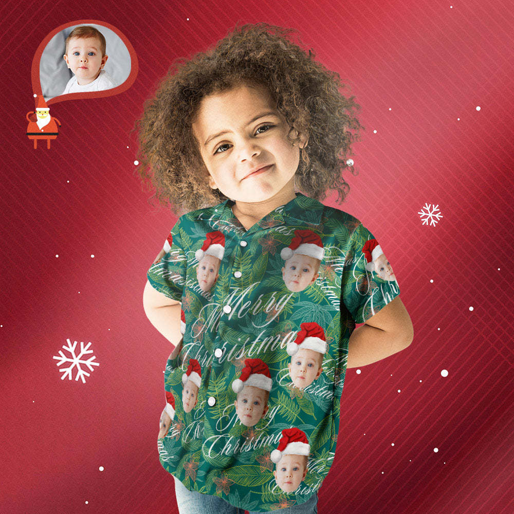 Cara Personalizada, Traje Hawaiano A Juego Para La Familia, Fiesta En La Piscina Navideña, Ropa Para Padres E Hijos, Estampado Completo De Hojas