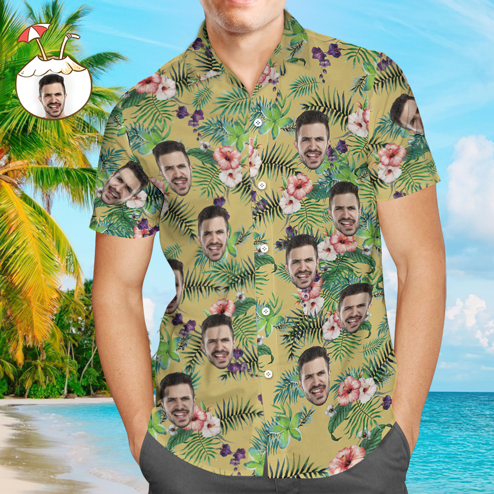 Camisas Hawaianas Personalizadas Cerveza Y Saludos Camisa De Playa Personalizada Aloha Para Hombres