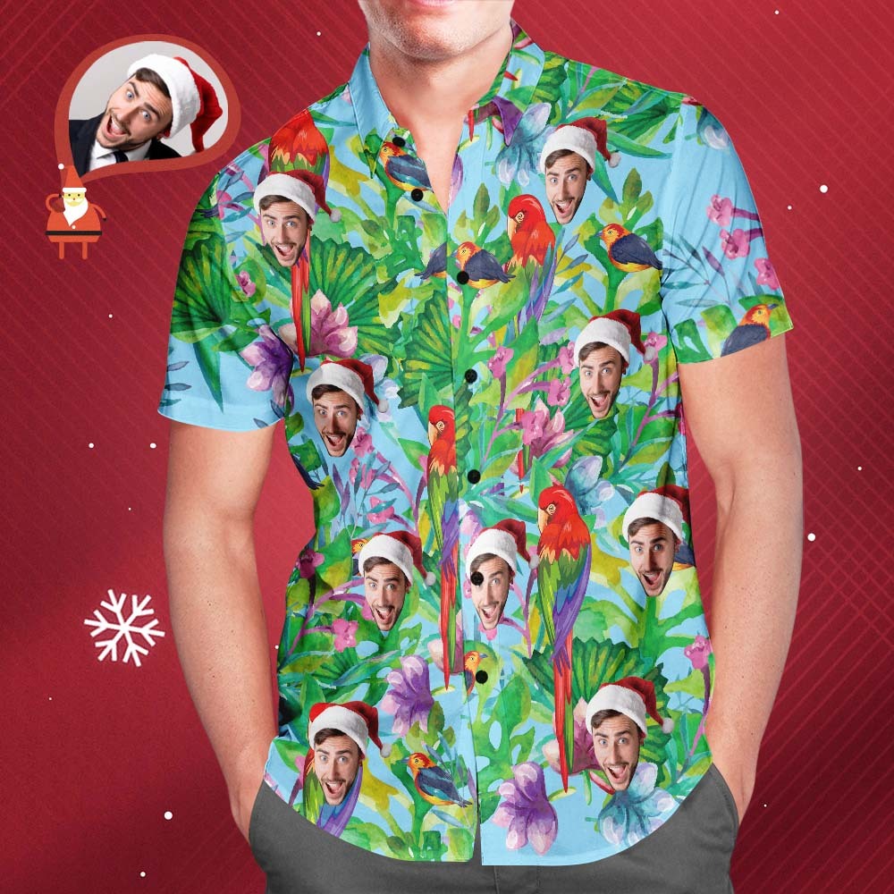 Las Camisas Hawaianas De Encargo Del Regalo De La Navidad Disfrutan De La Camisa De La Playa De Aloha Del Tiempo De Verano Para Los Hombres