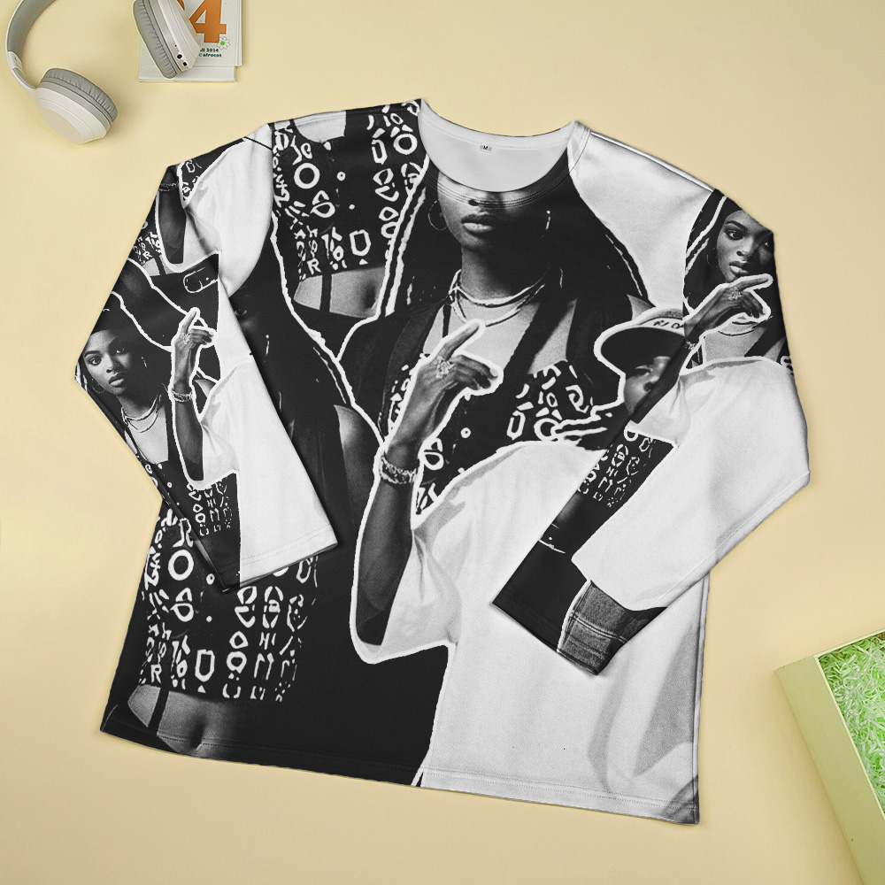 Sudadera con capucha y tapiz fotográfico vintage personalizado