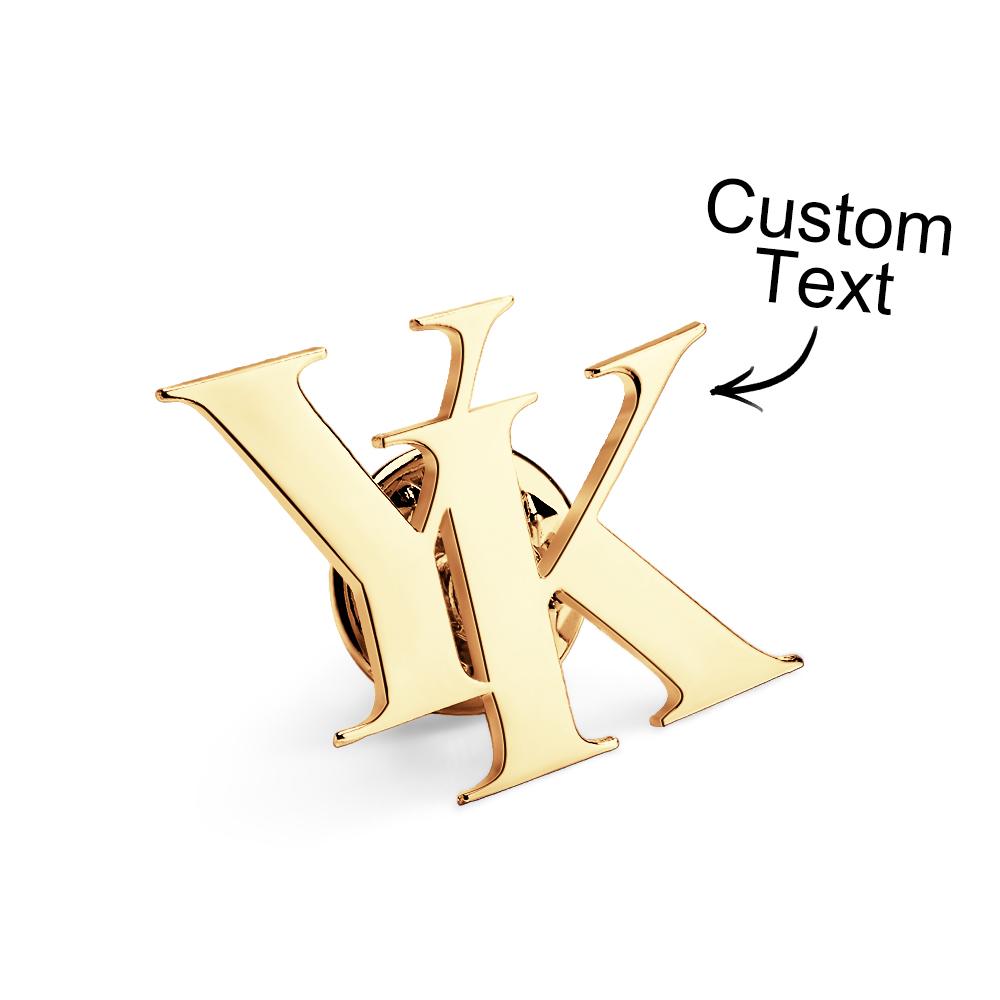 Pin De Solapa Con Nombre Personalizado, Broche Pequeño De Moda, Regalo Para Hombre - soufeeles