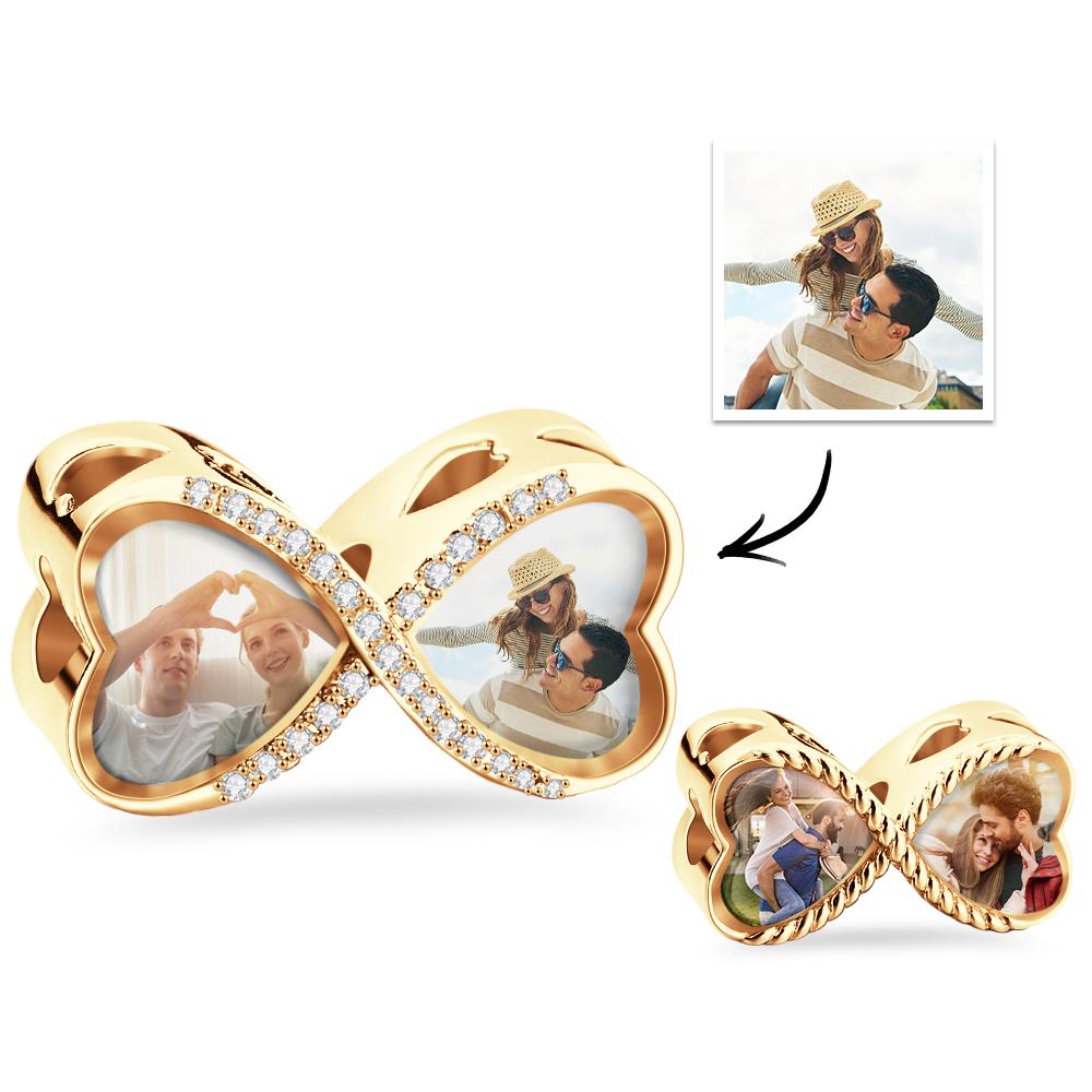 Pulsera Con Dije De Foto Personalizada, Pajarita Creativa, Regalo Para Pareja - soufeeles
