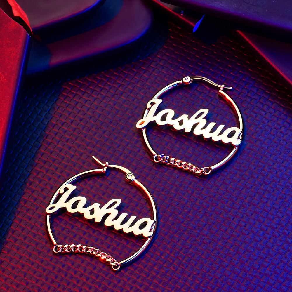 Pendientes Personalizados Con Nombre De Hip Hop, Pendientes De Cadena Vintage, Joyería De Moda, Regalo Para Mujer - soufeeles