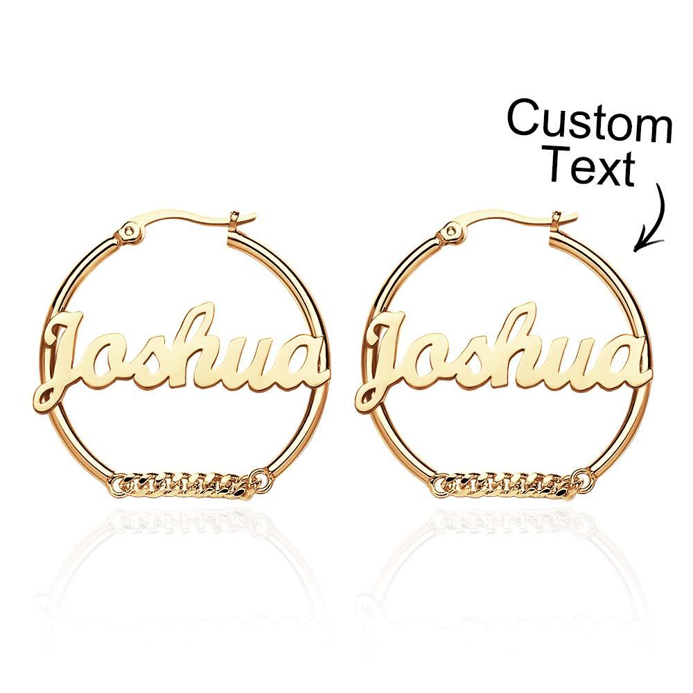 Pendientes Personalizados Con Nombre De Hip Hop, Pendientes De Cadena Vintage, Joyería De Moda, Regalo Para Mujer - soufeeles