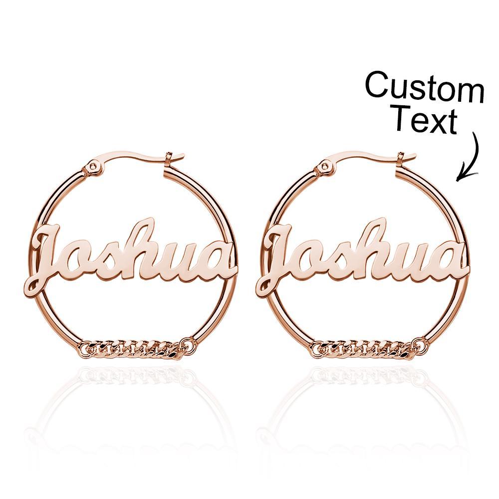 Pendientes Personalizados Con Nombre De Hip Hop, Pendientes De Cadena Vintage, Joyería De Moda, Regalo Para Mujer - soufeeles