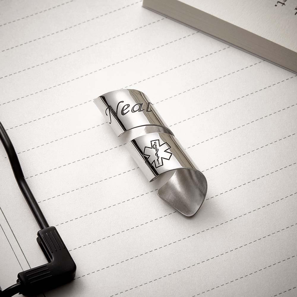 Etiqueta De Nombre De Estetoscopio Con Patrón Grabado Personalizado, Regalos Personalizados Para El Médico - soufeeles