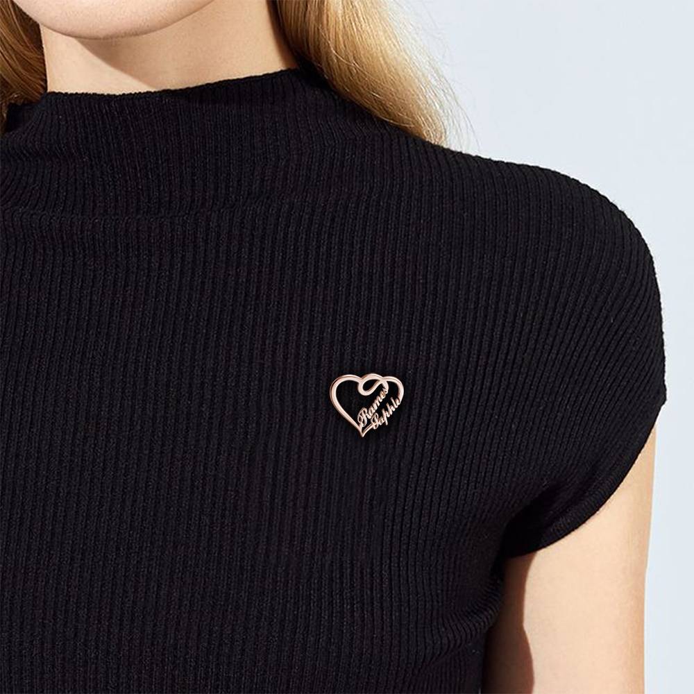 Broche Con Nombre Personalizado De Acero Inoxidable, Pin De Solapa Con Placa De Identificación Personalizada Para Mujer - soufeeles