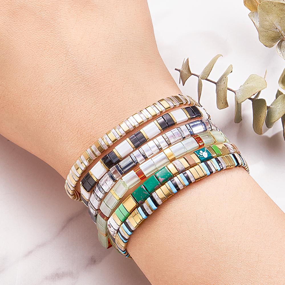 Pulsera De Cuentas Tila Regalo De Moda Vintage Para Un Ser Querido - soufeeles