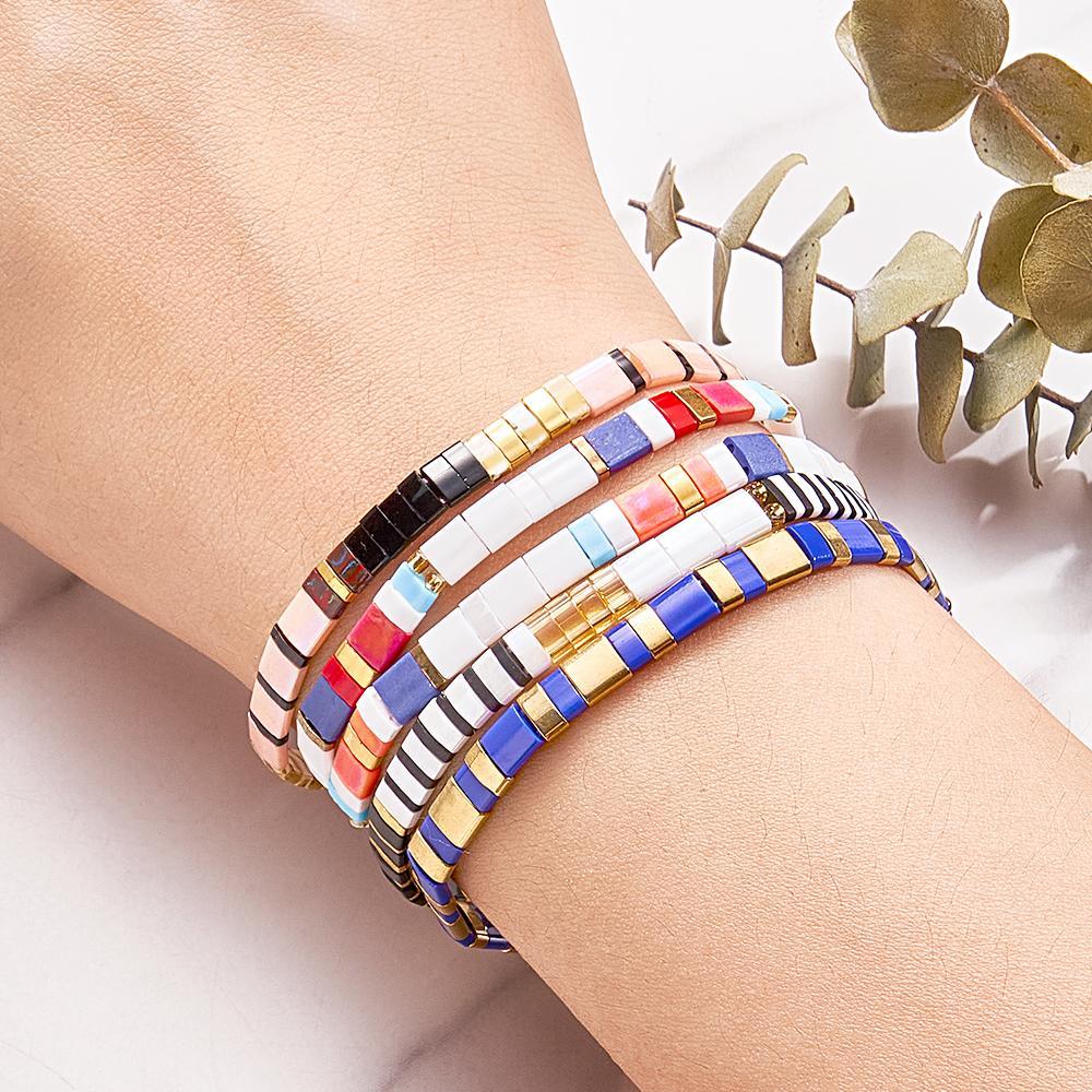 Pulsera De Cuentas Tila Moda Vintage Muestra Tu Amor Con Estilo - soufeeles