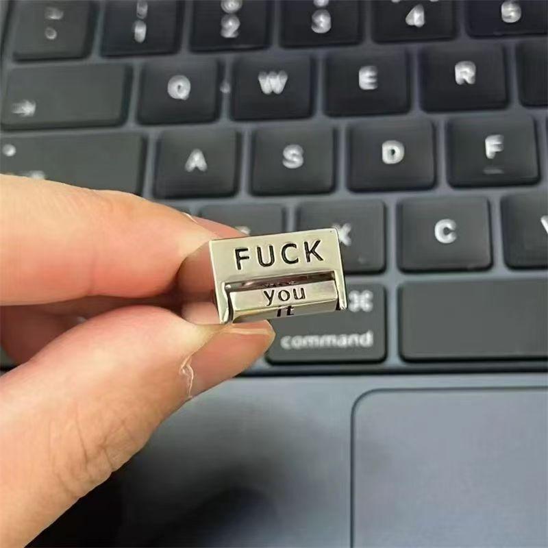 Anillo Love Everything Anillo De Descompresión Giratorio Fuck Everything Anillo De Humor Ajustable - soufeeles