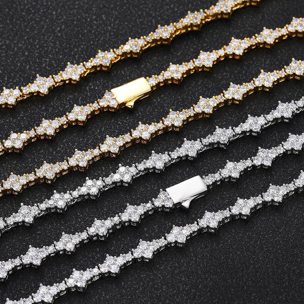 Collar Tenis Zirconia Moda Estilo Hip Hop - soufeeles