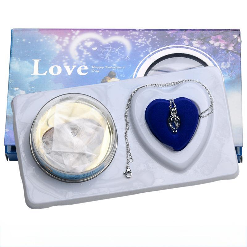 Collar De Perlas, Ostra De Perlas, Caja Ciega De Apertura Automática, Collar De Perlas, Colgante De Perlas, Regalo Sorpresa - soufeeles