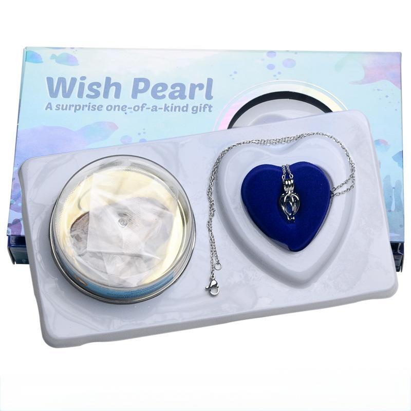 Collar De Perlas, Ostra De Perlas, Caja Ciega De Apertura Automática, Collar De Perlas, Colgante De Perlas, Regalo Sorpresa - soufeeles