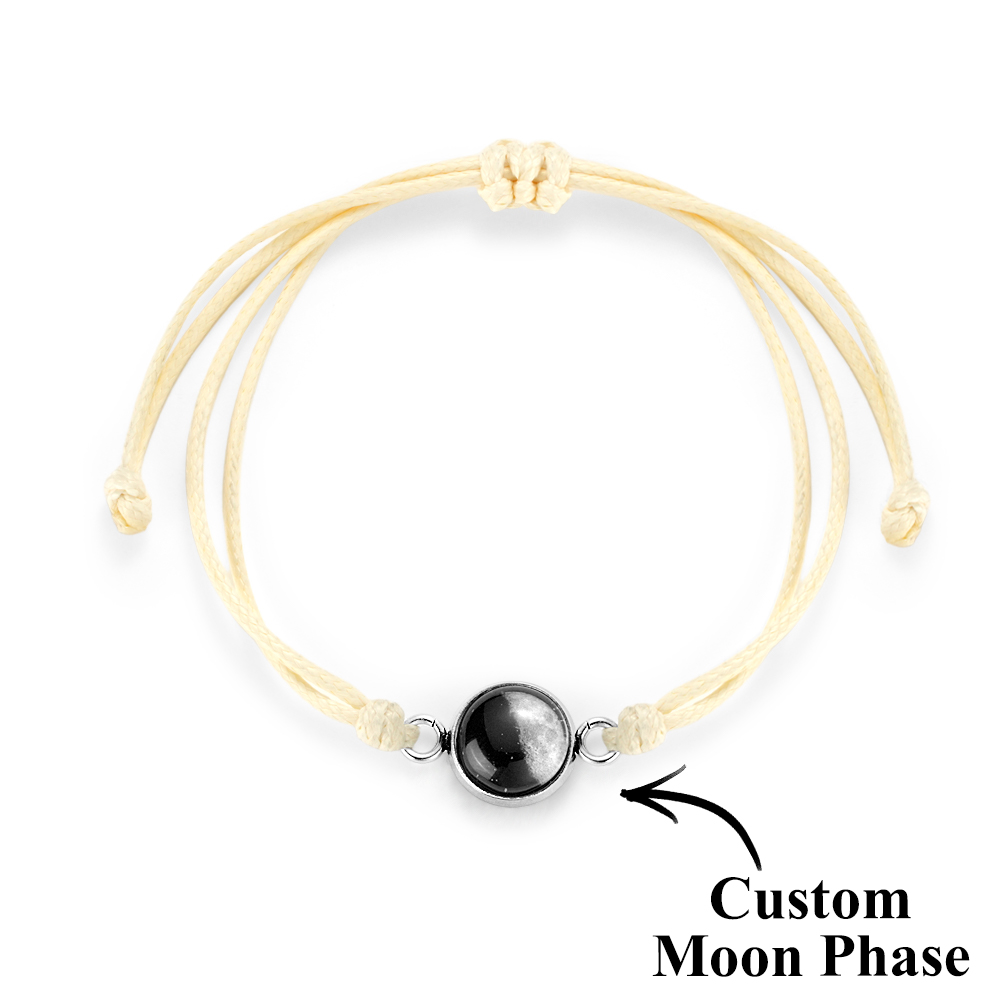 Pulsera De Fase Lunar Personalizada, Pulsera De Arena De Polvo De Estrellas, Pulsera Luminosa, Regalo Para Ella - soufeeles