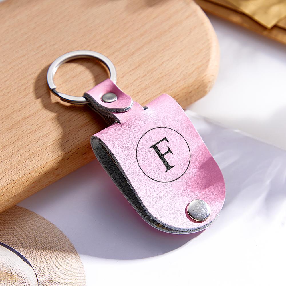 Llavero Grabado Con Foto Personalizada, Regalos De Moda De Cuero Simples - soufeeles