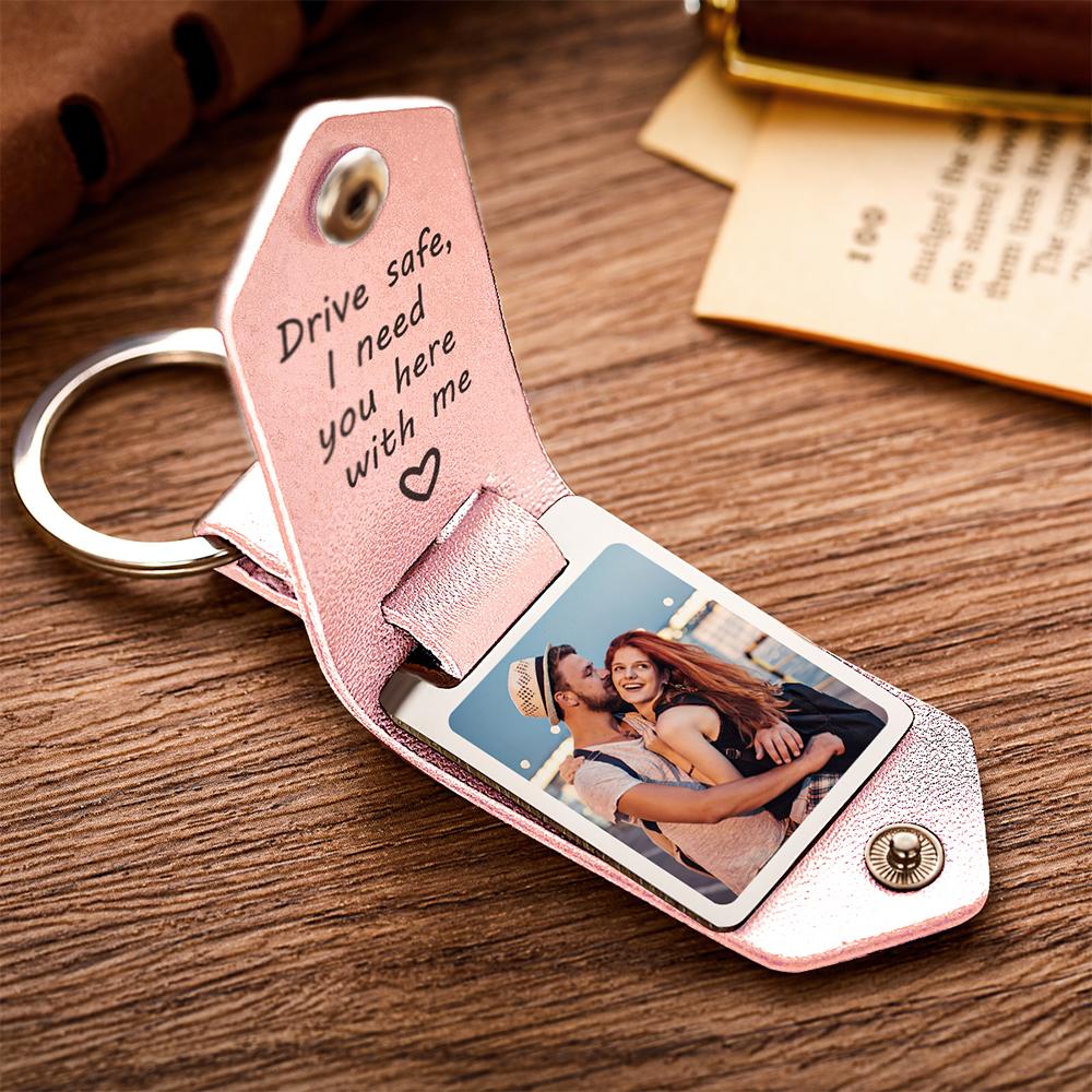 Drive Safe Keychain Gifts for Lover Calendar Keychain Photo Gifts - soufeeles