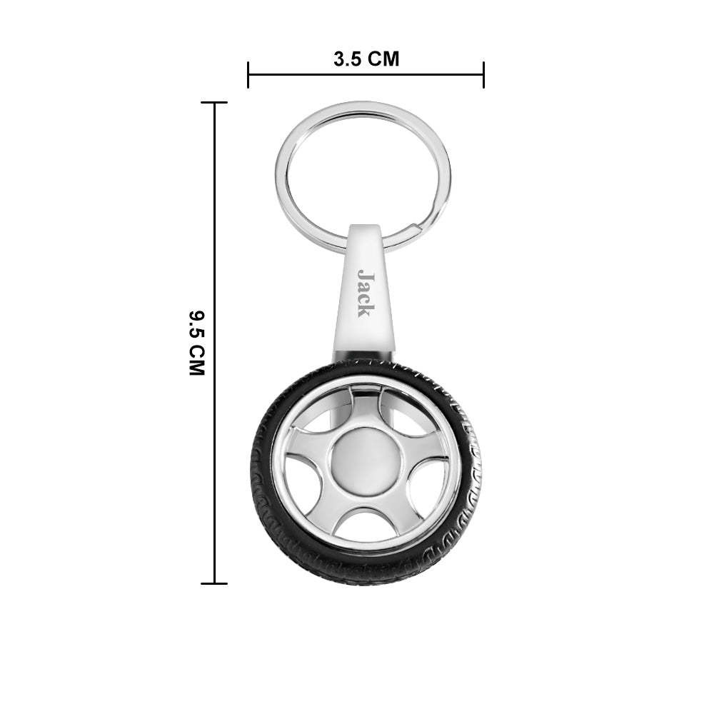 Regalos Personalizados Del Llavero Del Neumático Giratorio Del Nombre Para Él - soufeeles
